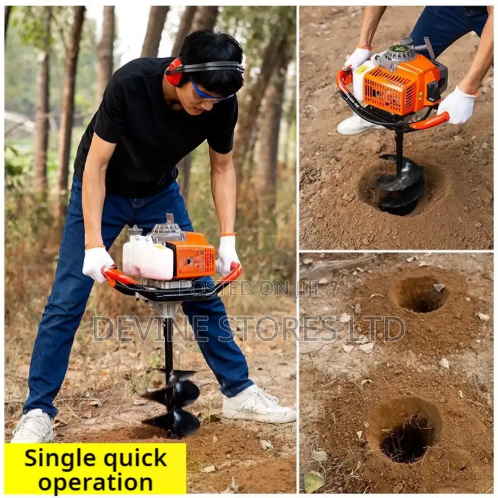 Gasoline Earth Auger Machine