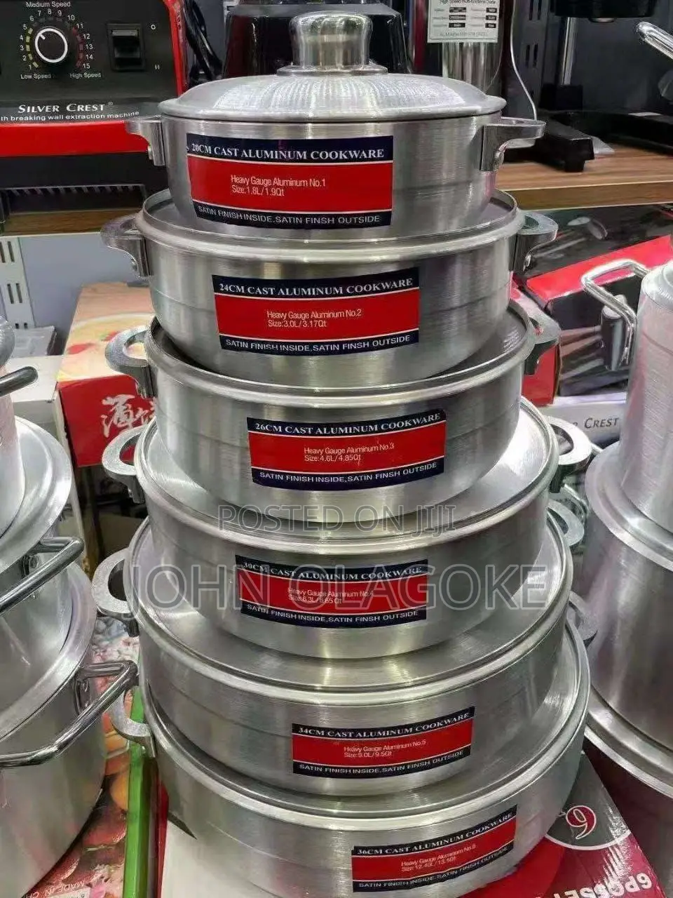 Original Aluminium Hilda Baci 6pc Set of Pot