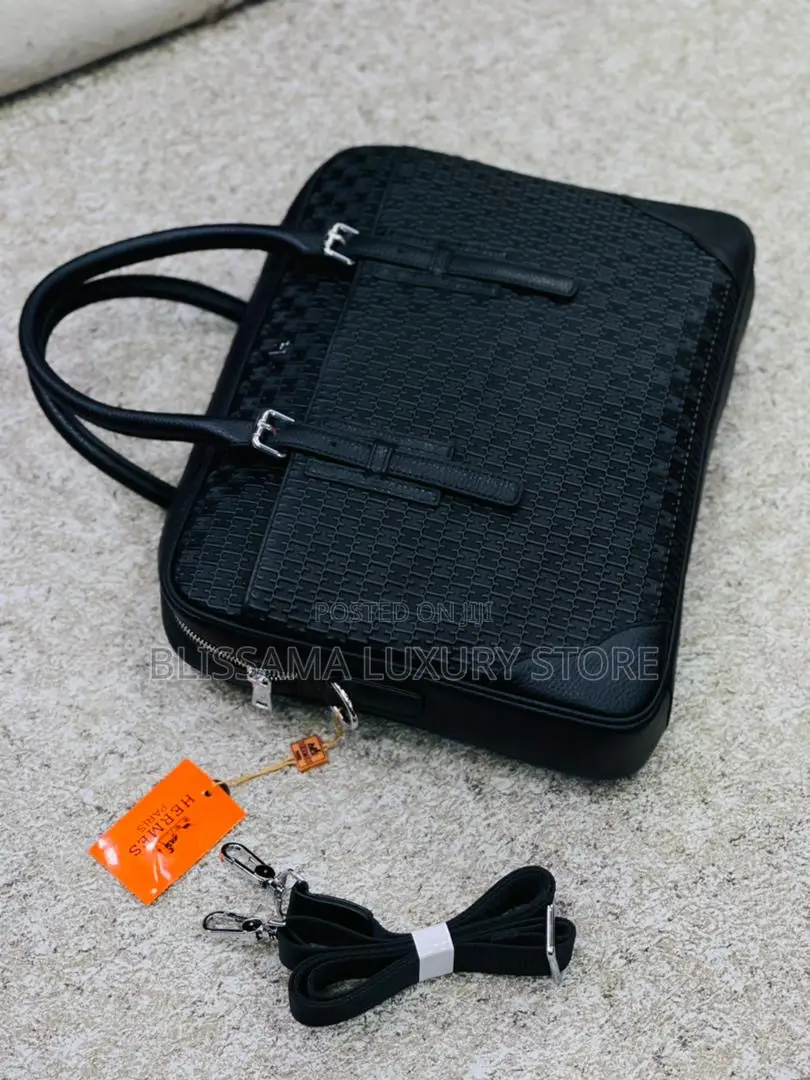 Hermes Leather Luxury Laptop/Office Bag – Unisex, Stylish Durable