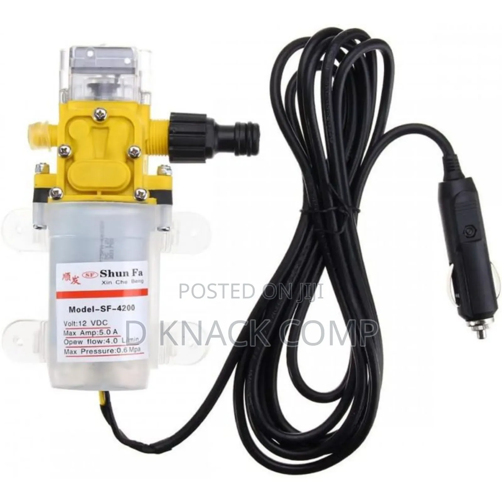 12v Portable High Pressure Pump Self-Prim Quick Car Cleaning