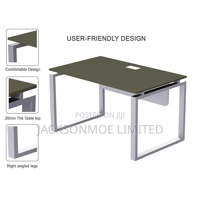 Modern Office Table With Metal Legs