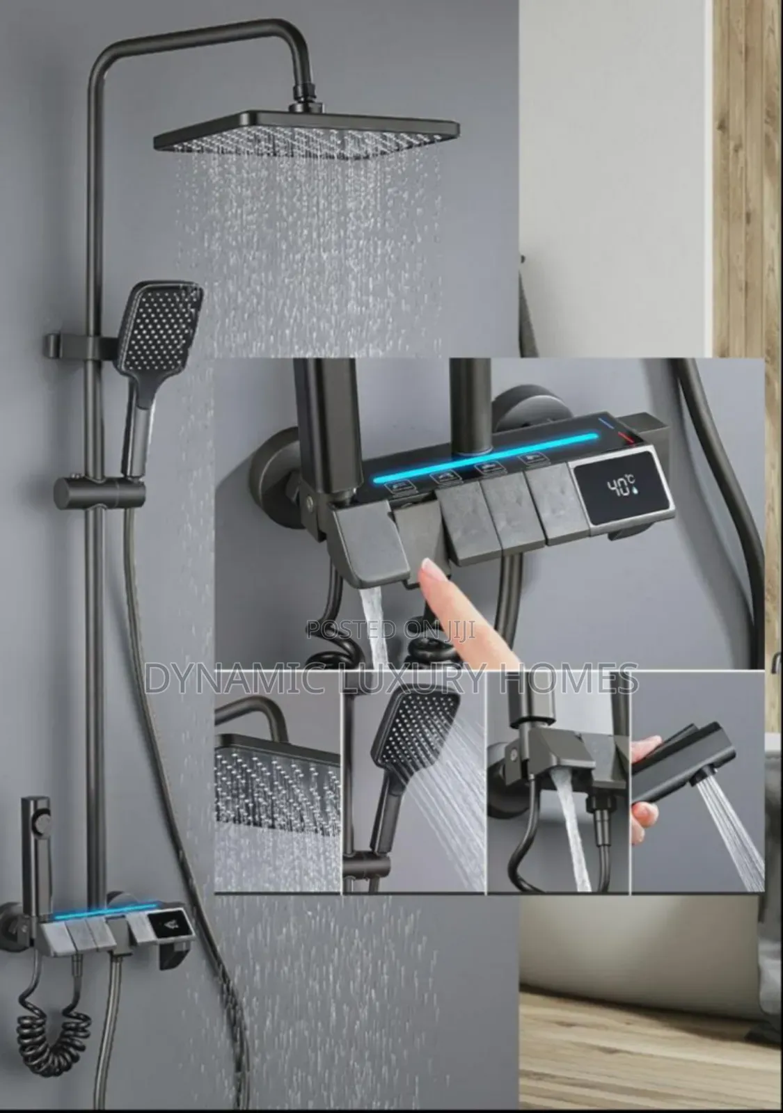 Heavy Gauge Piano Standard Standing Shower Mixer