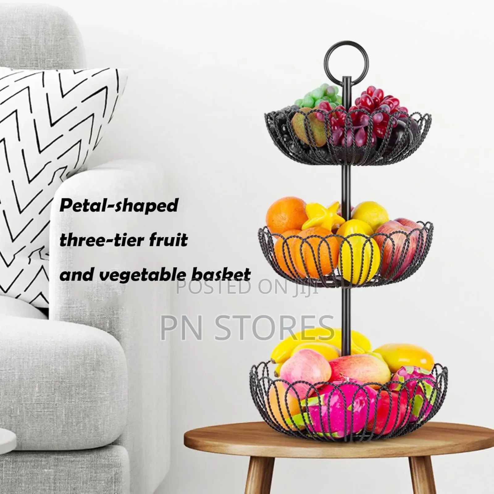 Petal Shaped 3-Tier Fruits and Vegetables Basket