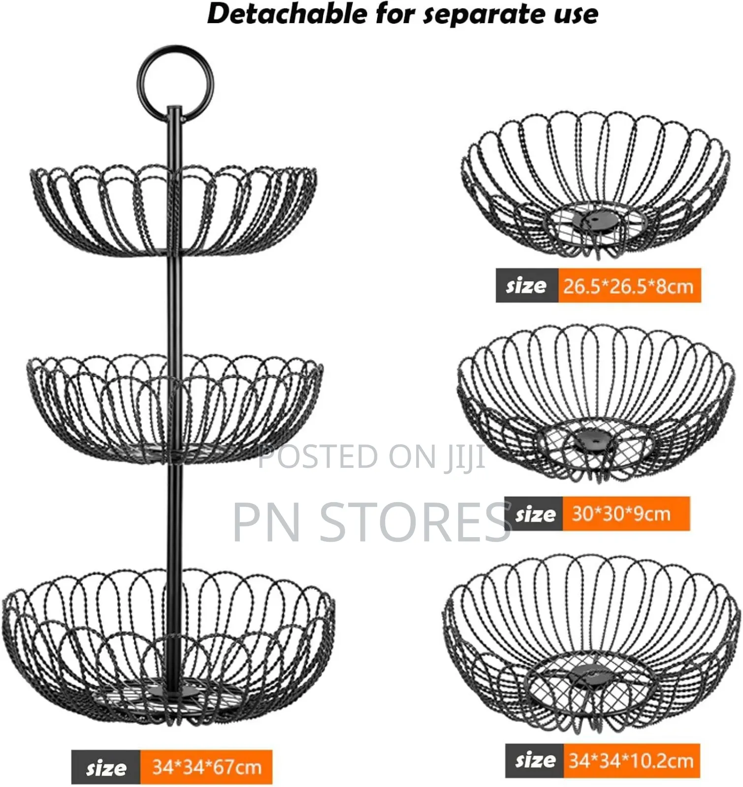 Petal Shaped 3-Tier Fruits and Vegetables Basket