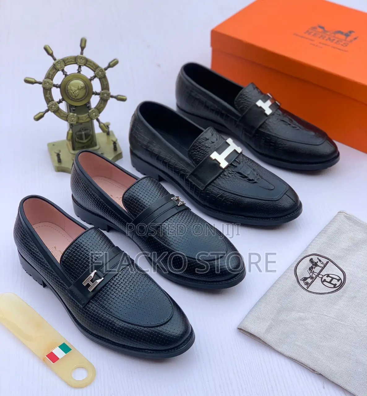 Original Hermes Leather Shoes