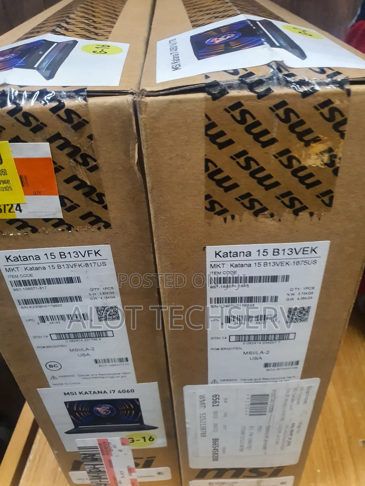 New Laptop MSI Katana 15 16GB Intel Core I7 SSD 16 GB