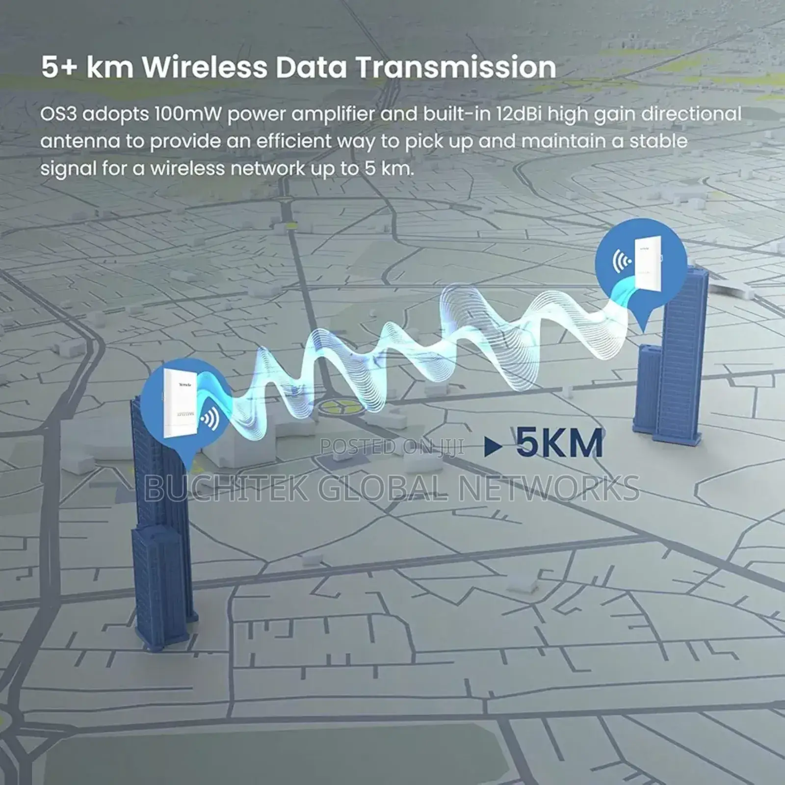 Tenda OS3 Wireless Outdoorbridge CPE 5GHZ 867mbps 12dpi 5km.