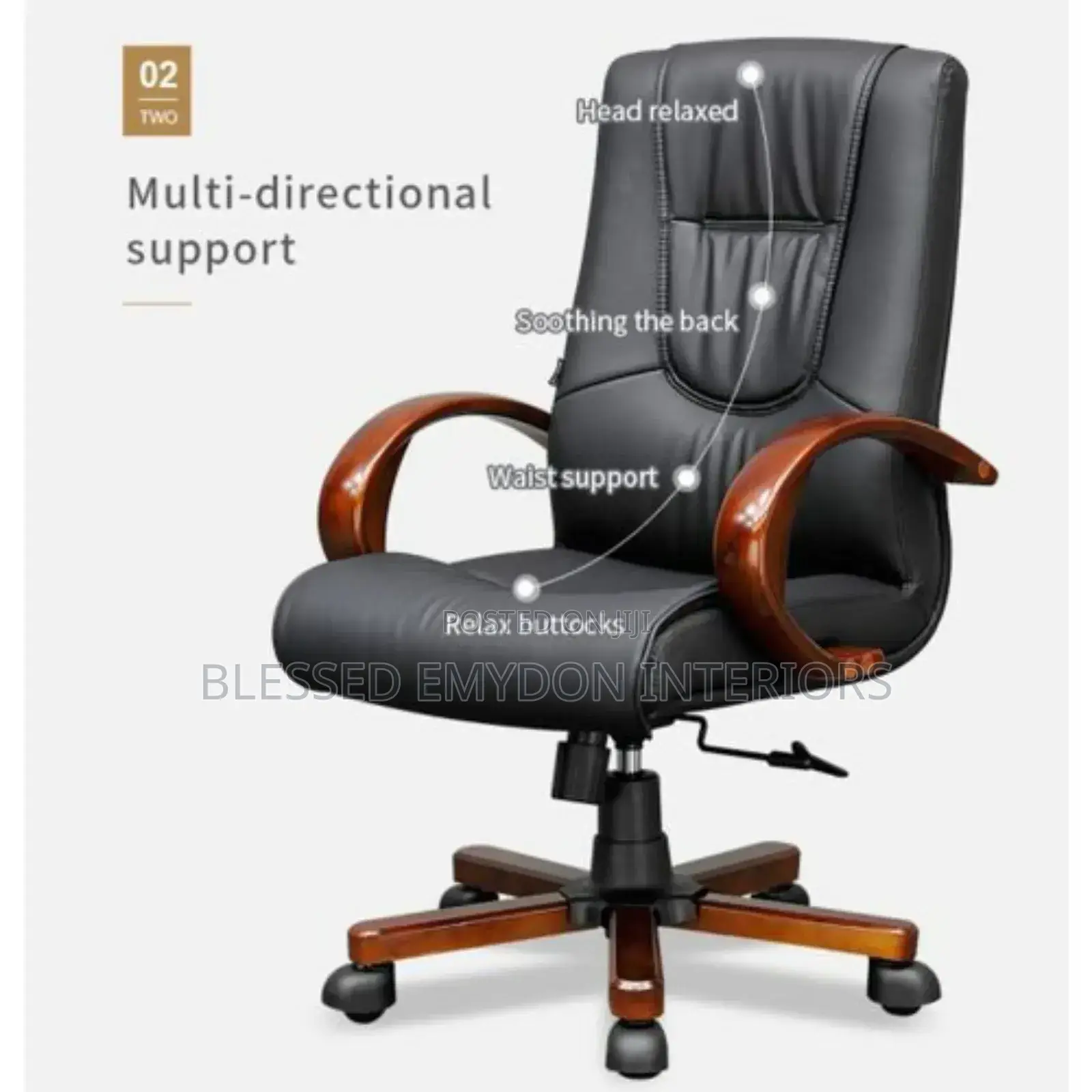 Executive Wooden Armrest Office Quality Chair