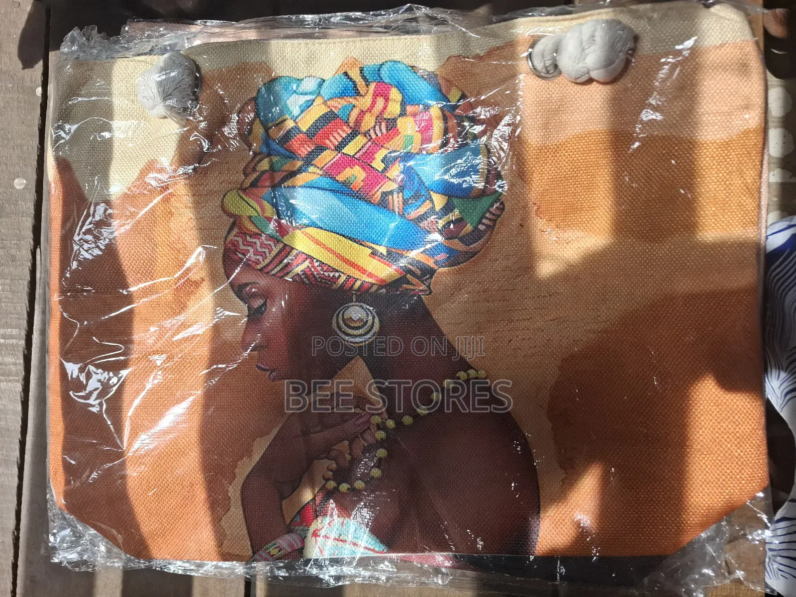 Quality Tote Bag With Facial Print