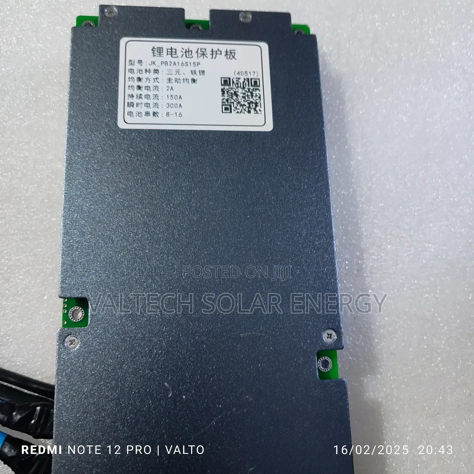Jk-Pb2a16s15p 150a 8s-16s 2a Active Balancer Smart Lithuim Battery BMS