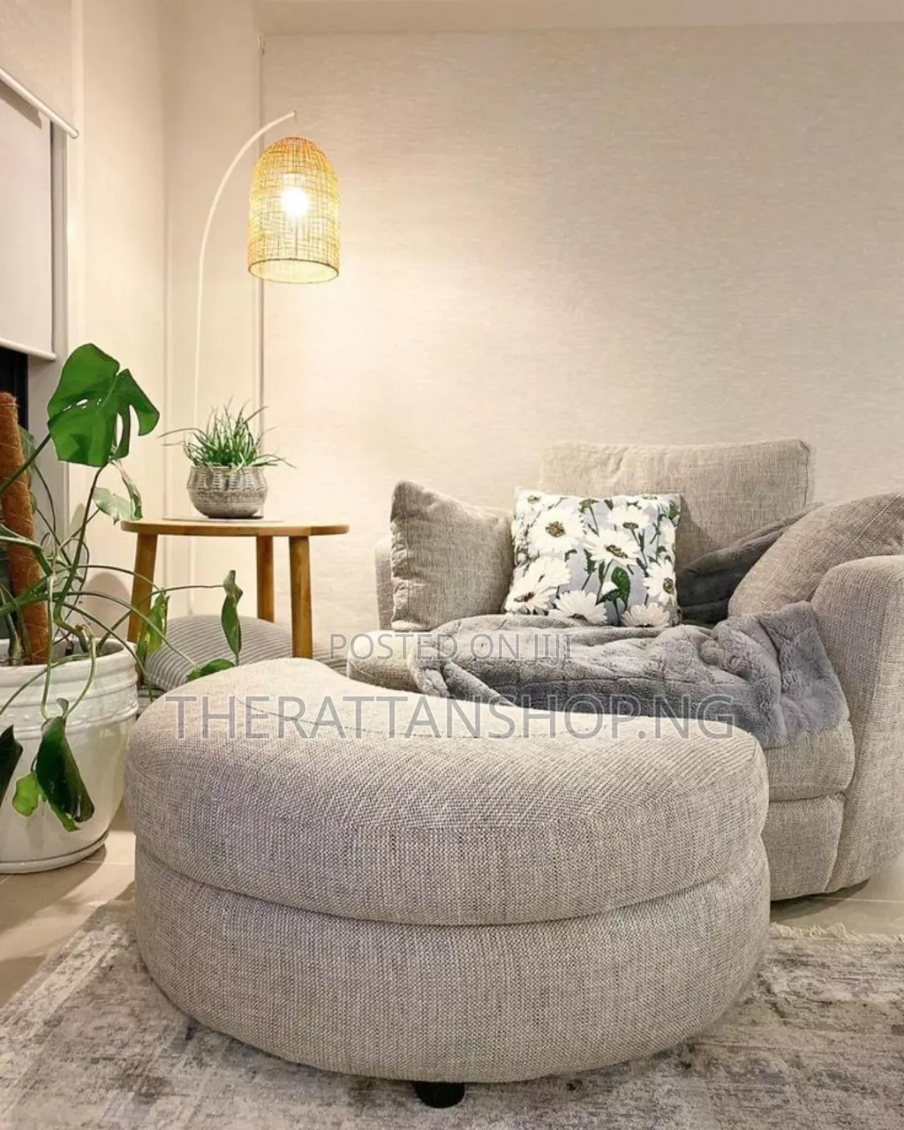 The Modern, Leisure Armchair With Storage Ottoman.