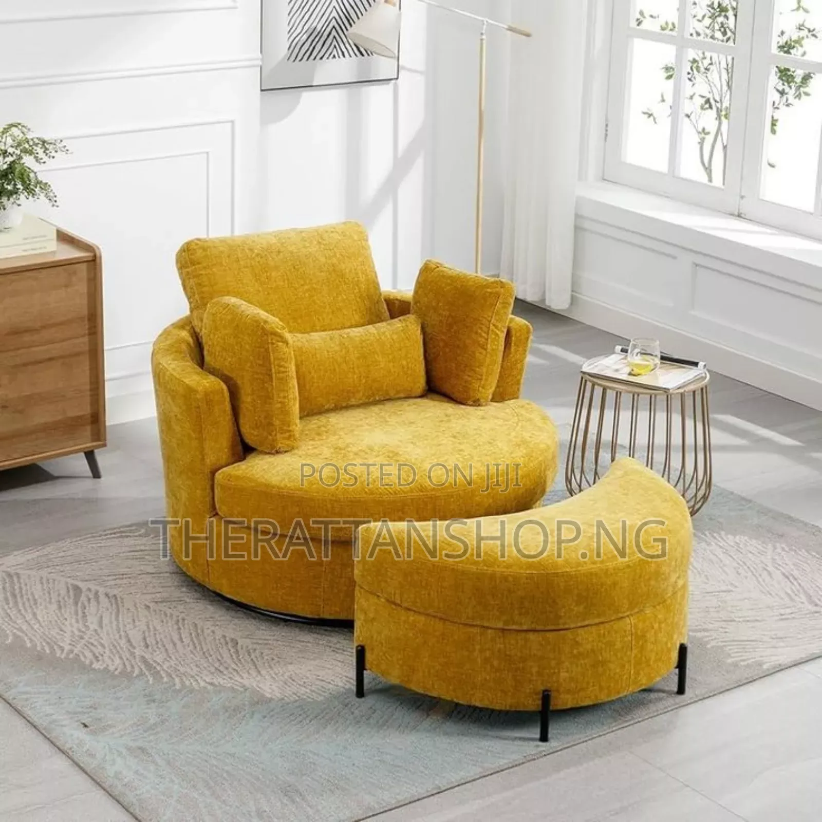 The Modern, Leisure Armchair With Storage Ottoman.