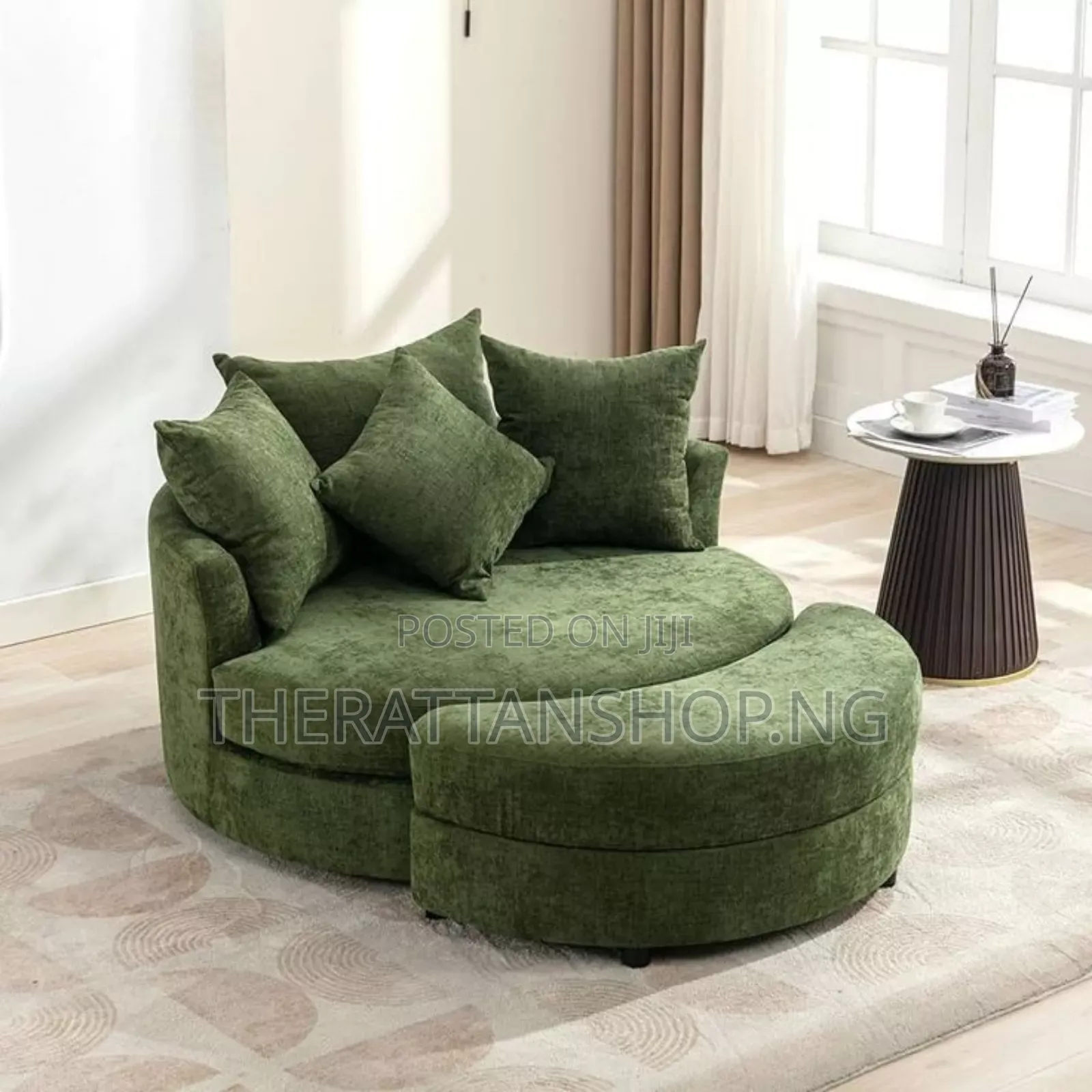 The Modern, Leisure Armchair With Storage Ottoman.