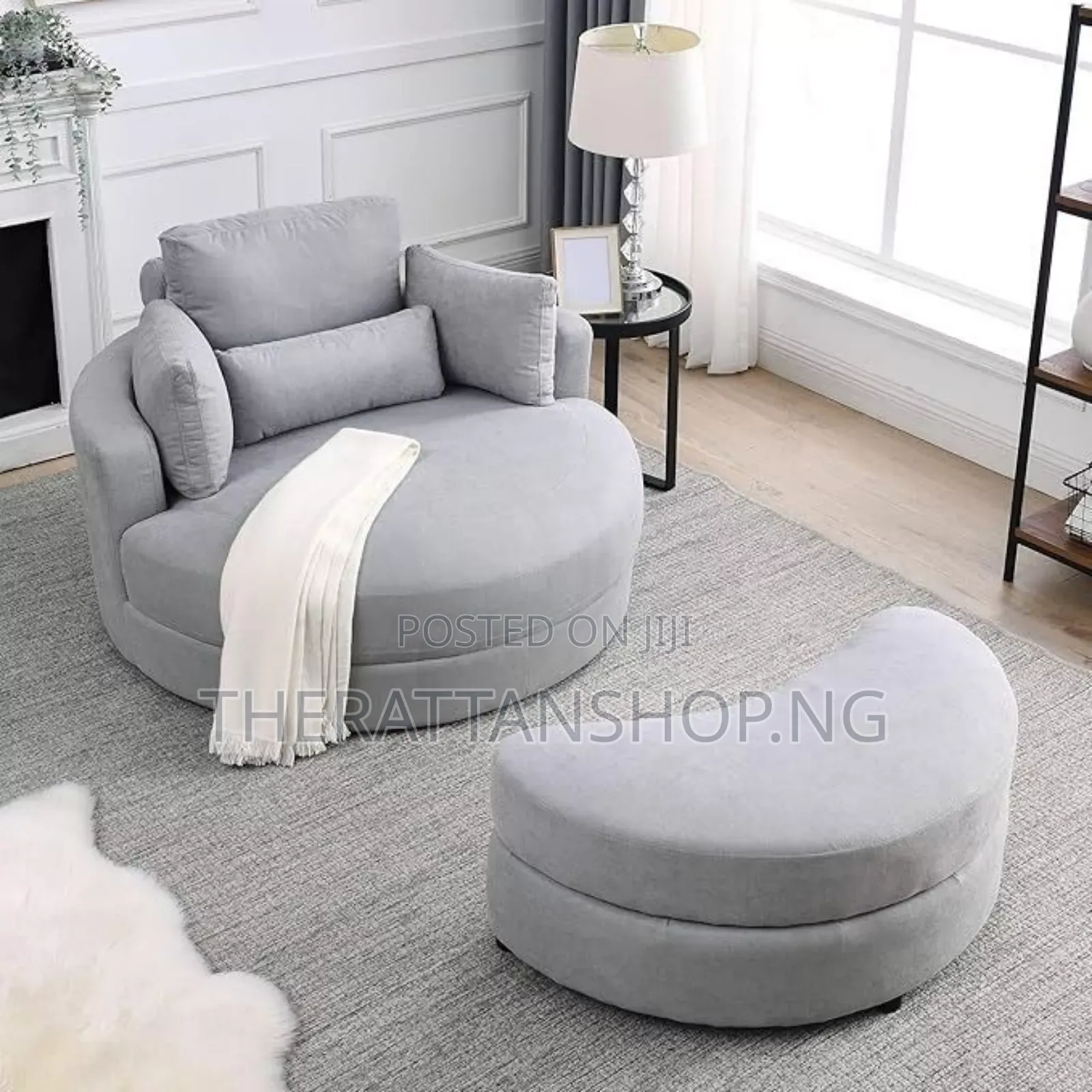 The Modern, Leisure Armchair With Storage Ottoman.