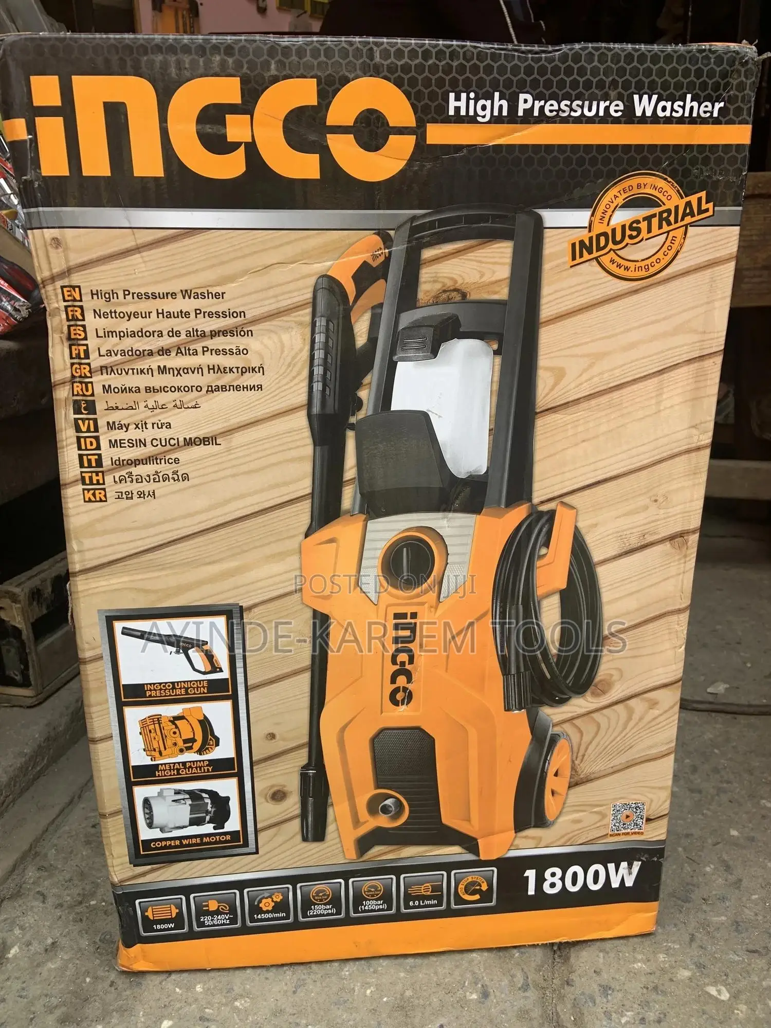 High Pressure Washer Ingco (2000watts)