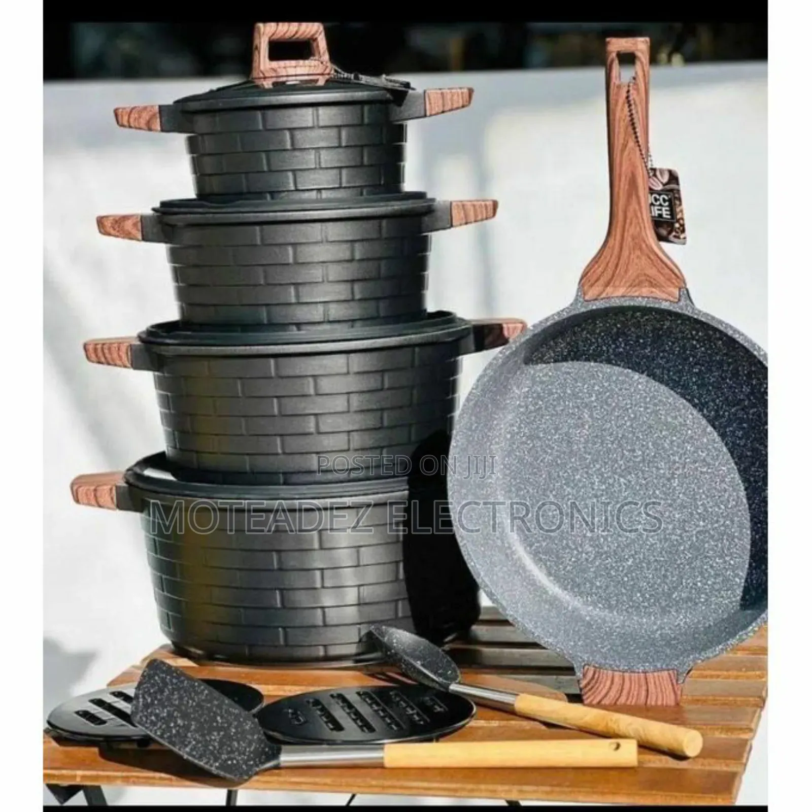 UCC LIFE 13pcs Non Stick Granite Block Design Cookware Set
