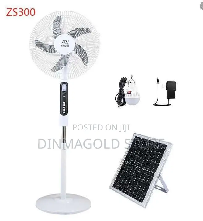 TSW ZS-300 16 Inches Solar Rechargeable Fan