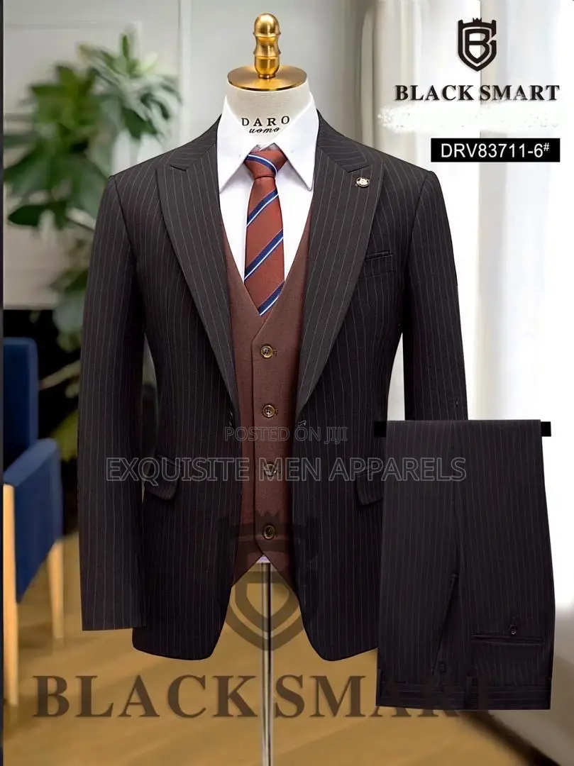 Latest Designers Quality Bold Stripe Turkish Men’S Suit