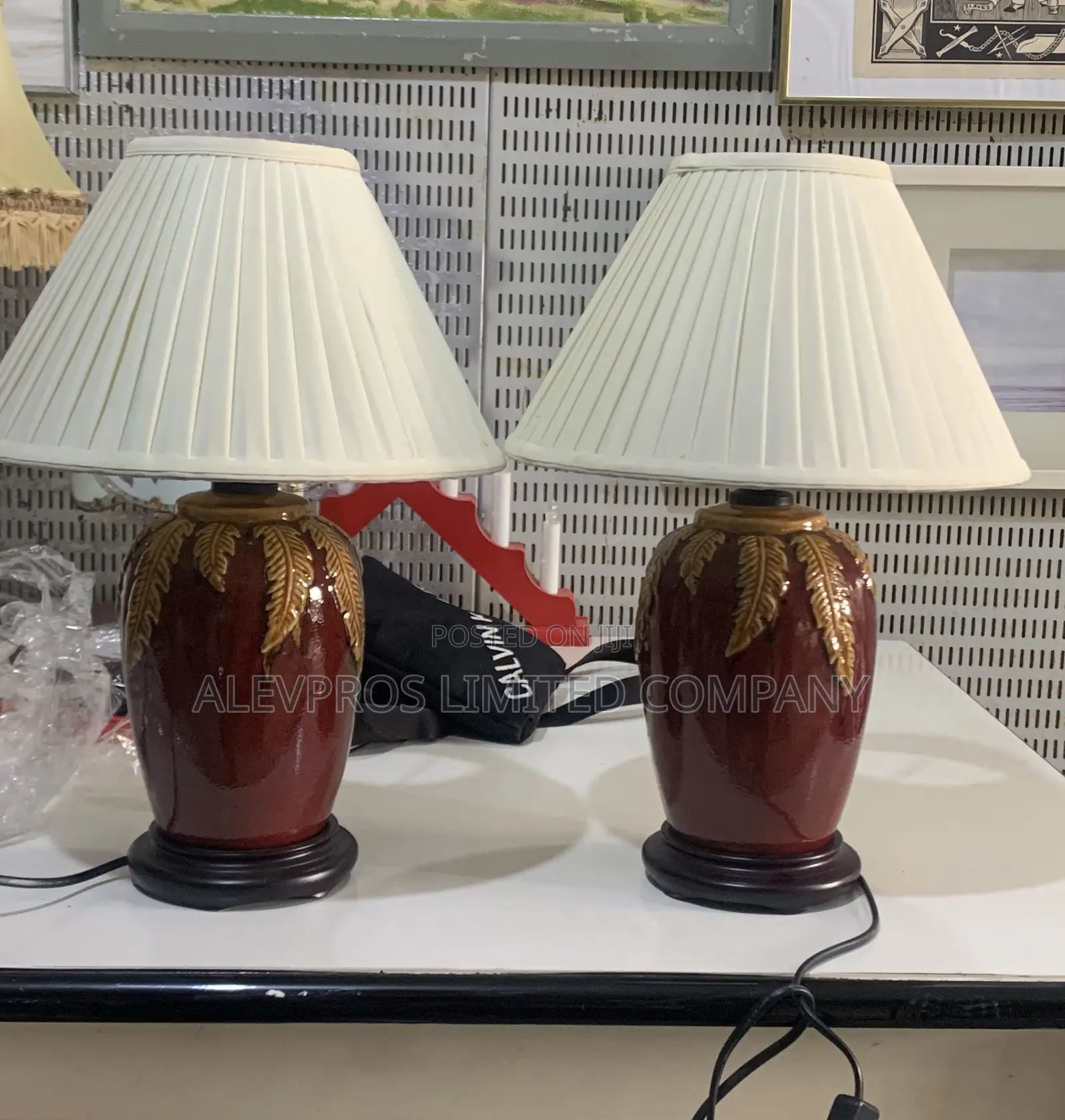 Ikea Ceramic Pair of Table Lamps