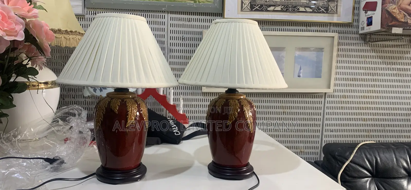 Ikea Ceramic Pair of Table Lamps