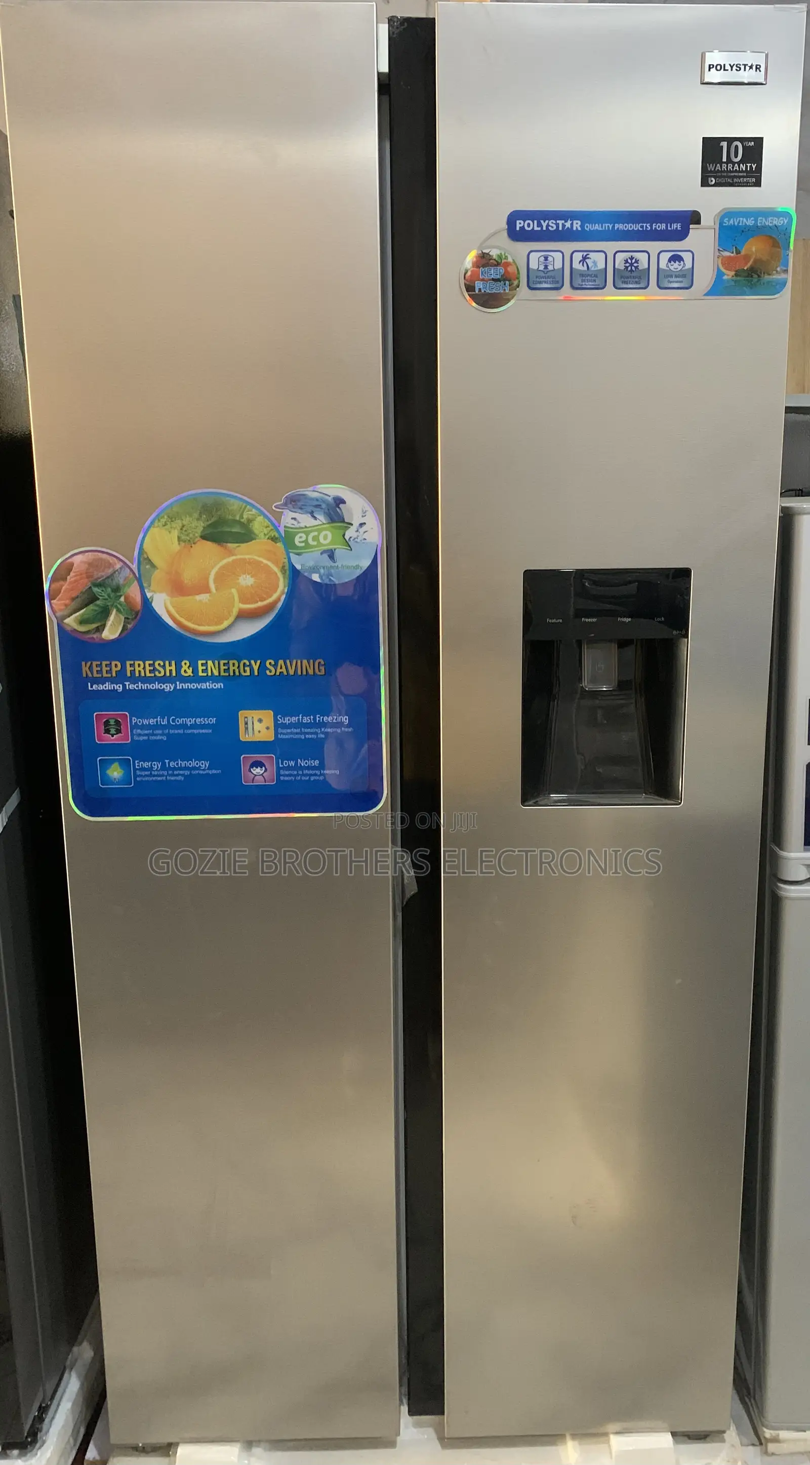Polystar Side by Side Inverter Refrigerator 666 Liters