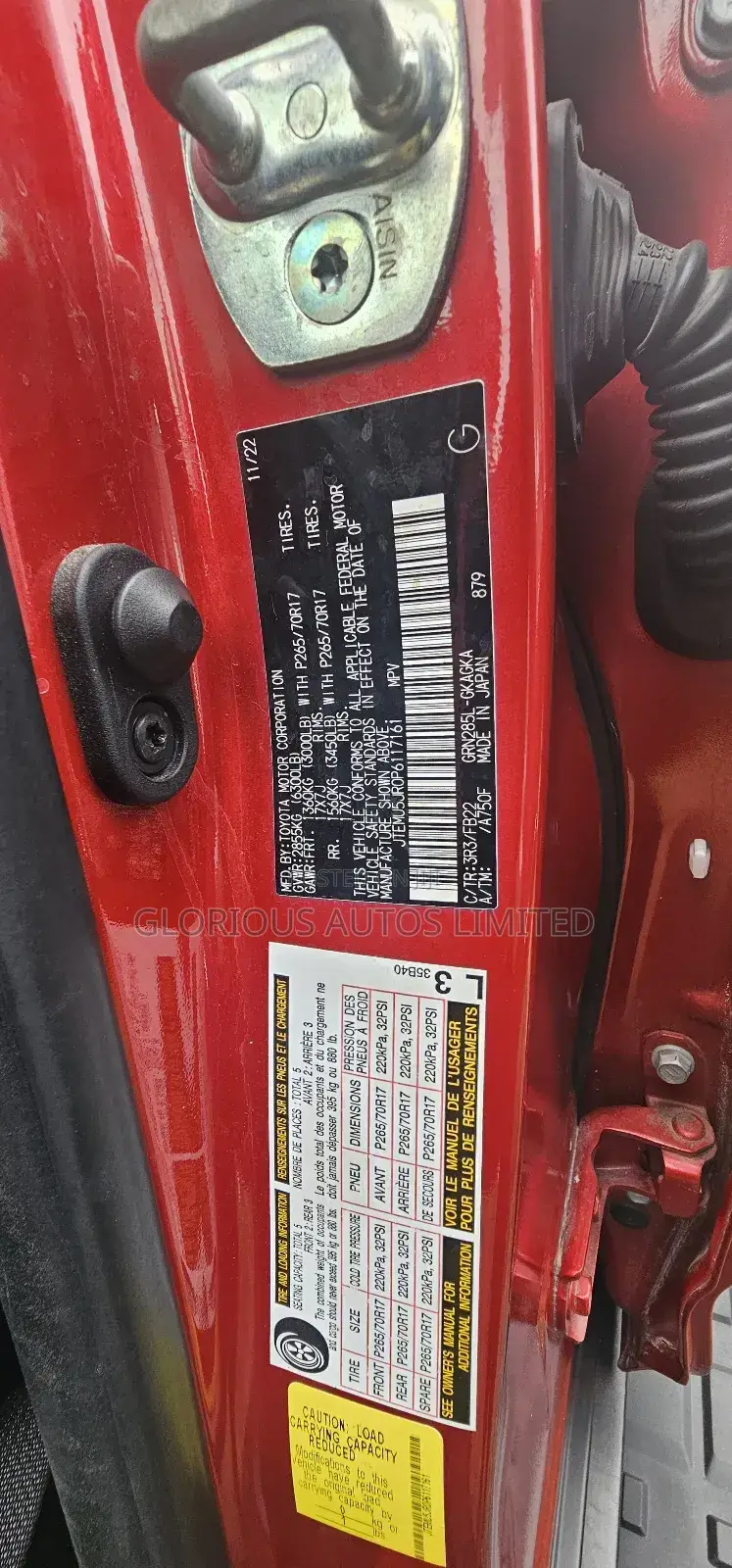 Toyota 4-Runner SR5 4WD 2023 Red