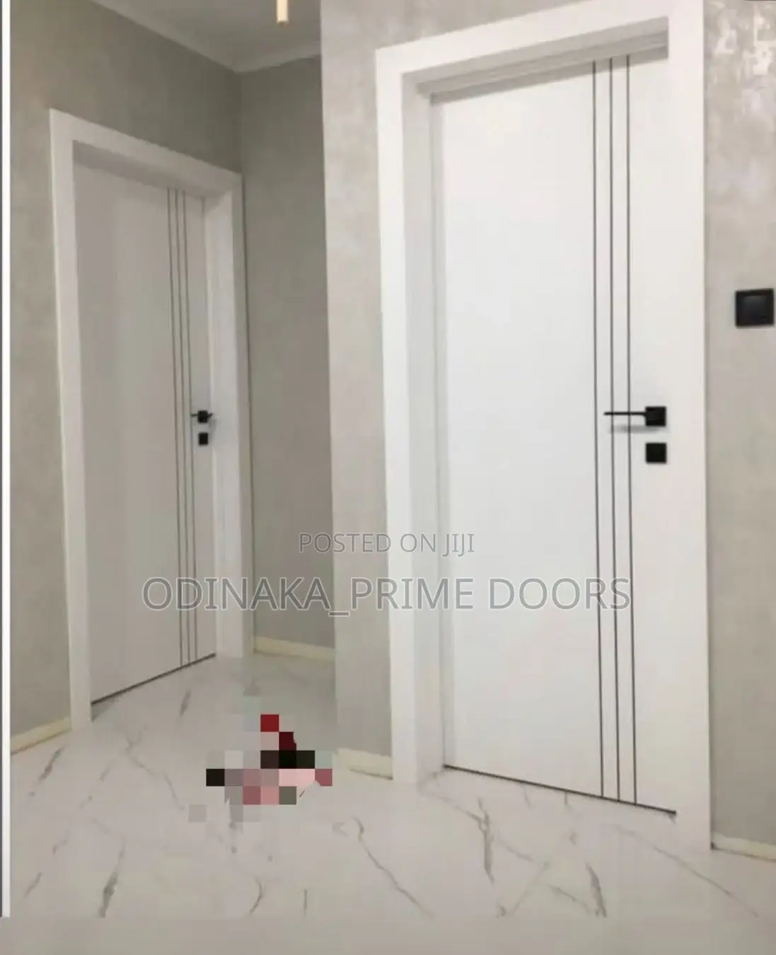 7ft By 3ft Hdf Wooden Door (3 Black Line Design)