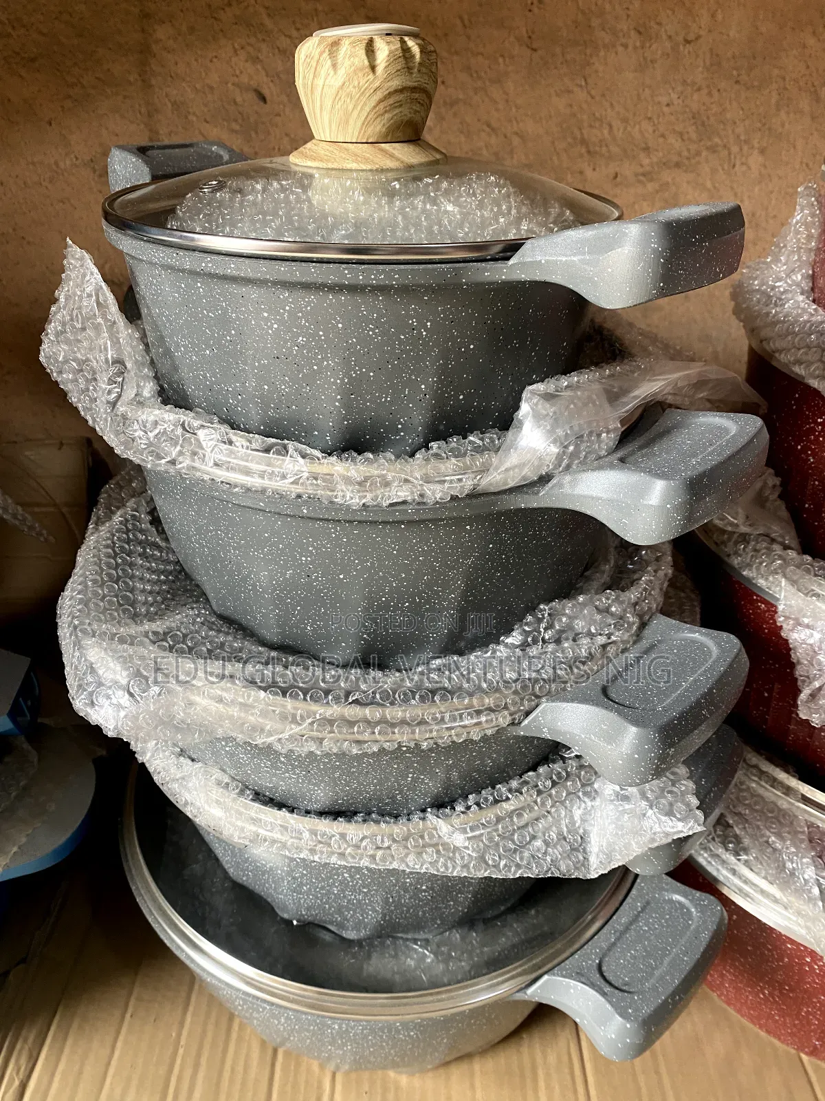 Hot Chef 10 Pieces Die Cast Aluminum Casserole Set of Pots.