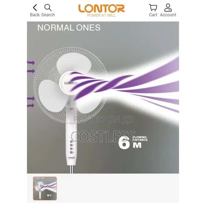 Lontor Ac (Non Rechargeable) Fan