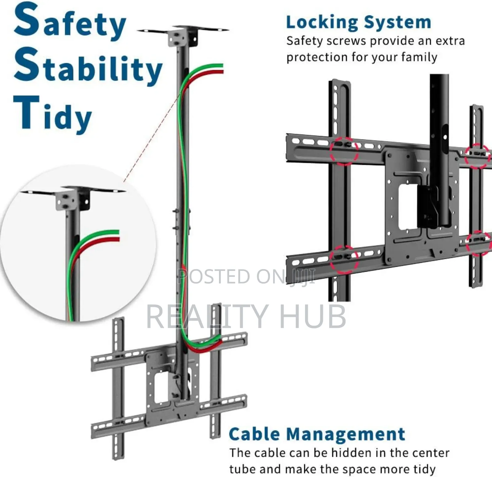 Flat Panel Ceiling Mount Tv Hanger 32” – 70"