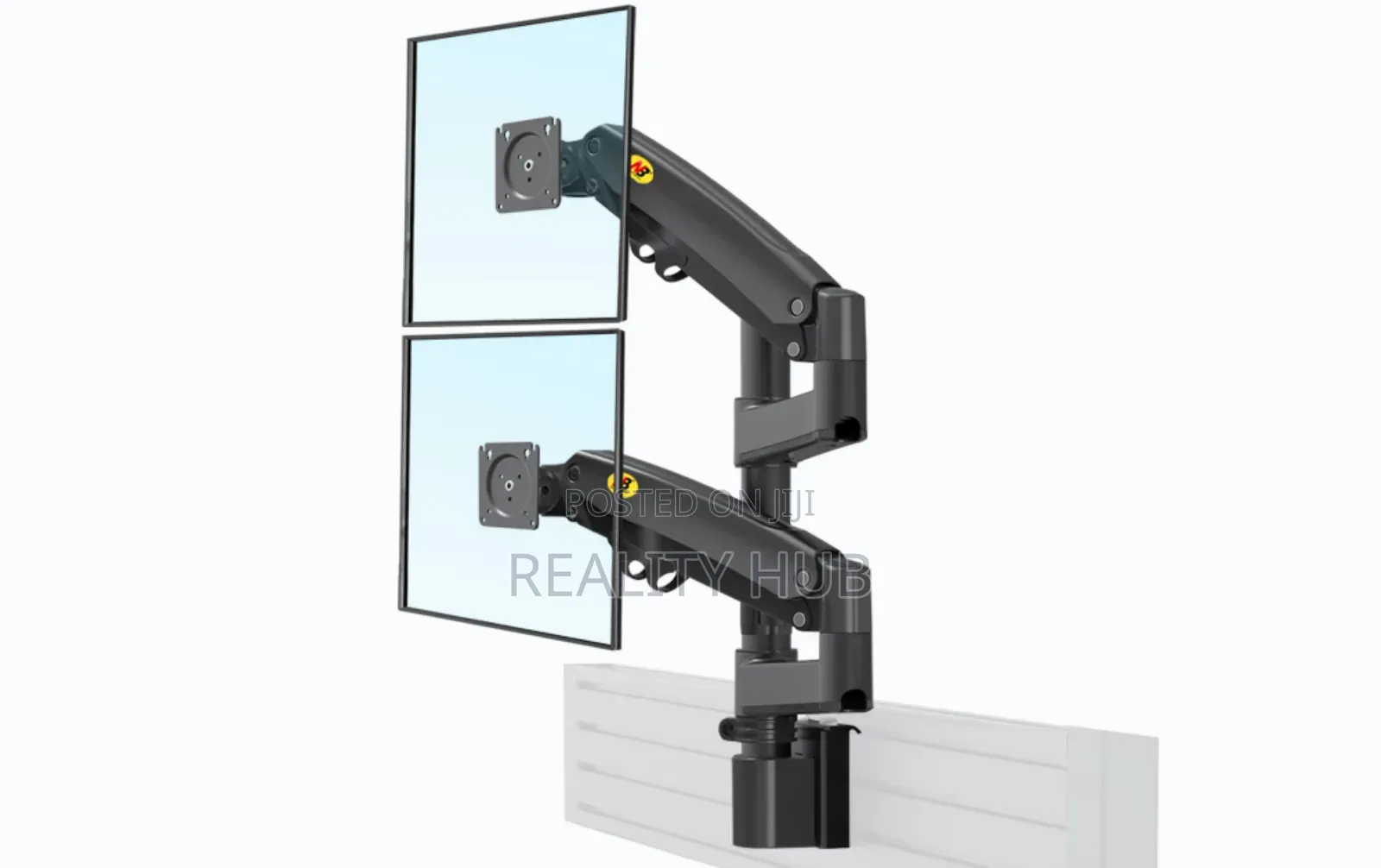 NB H180 12"-32" Double Monitor Desk Holder Arm Gas Spring