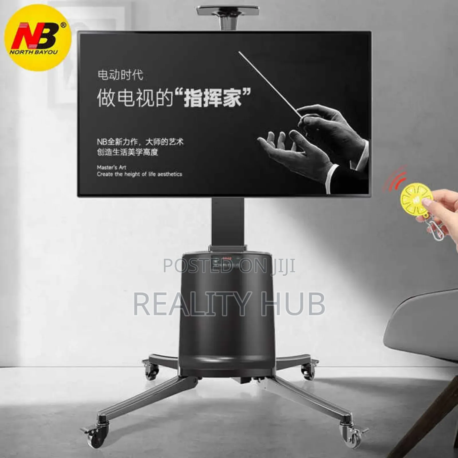 Tw85 55-85" Adjustable Motorized LCD Tv Trolley Cart Tv