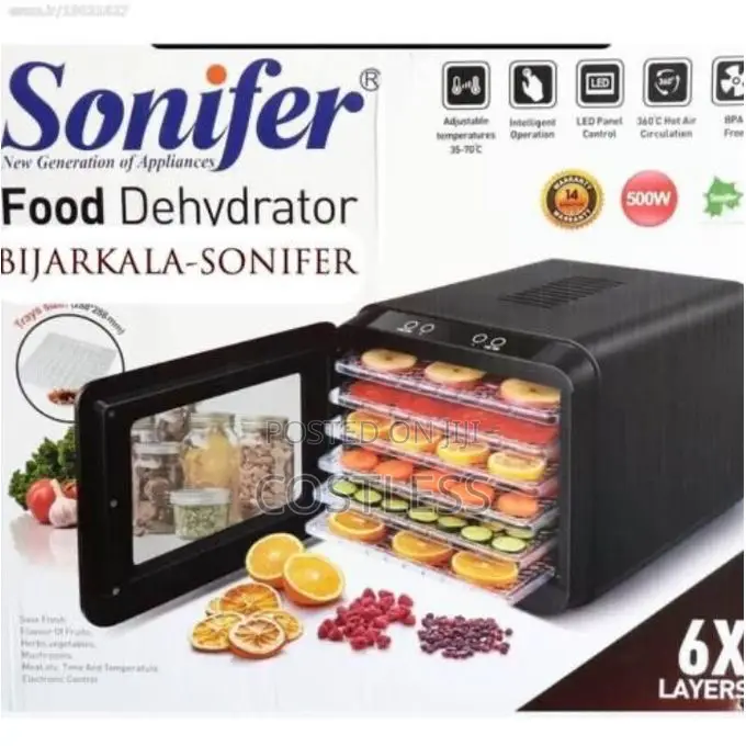 Sonifer Digital Food Dehydrator - 6 Trays