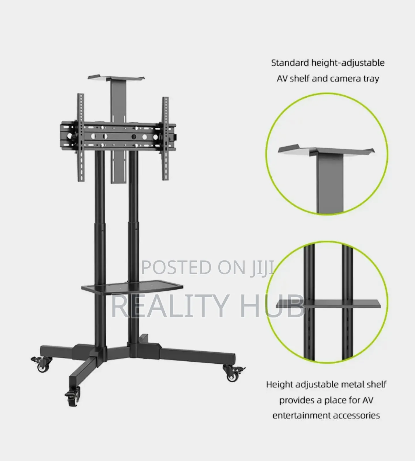 Mobile Trolley Tv Stand With Wheels 32" -M 65"