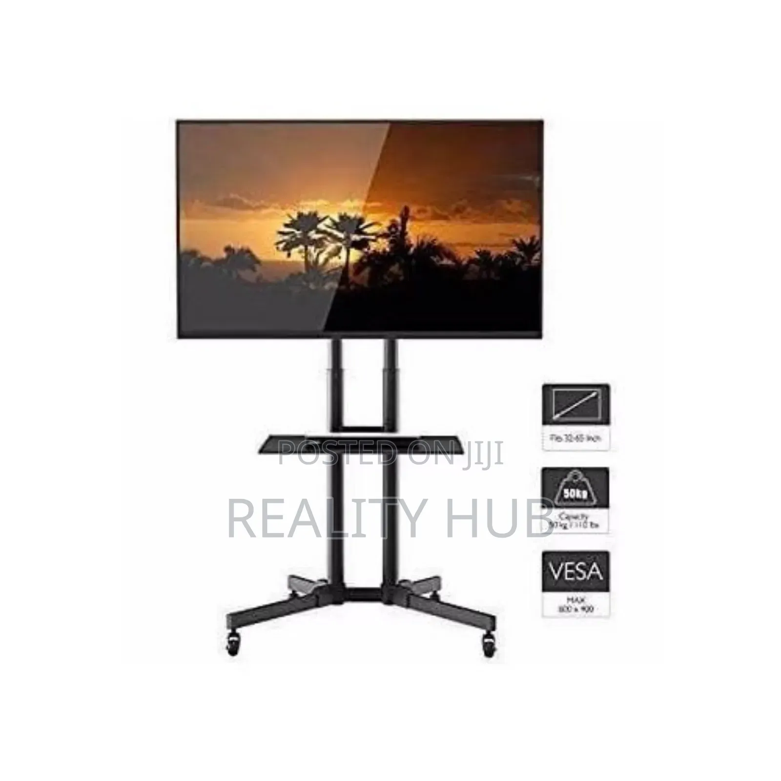 Mobile Trolley Tv Stand With Wheels 32" -M 65"