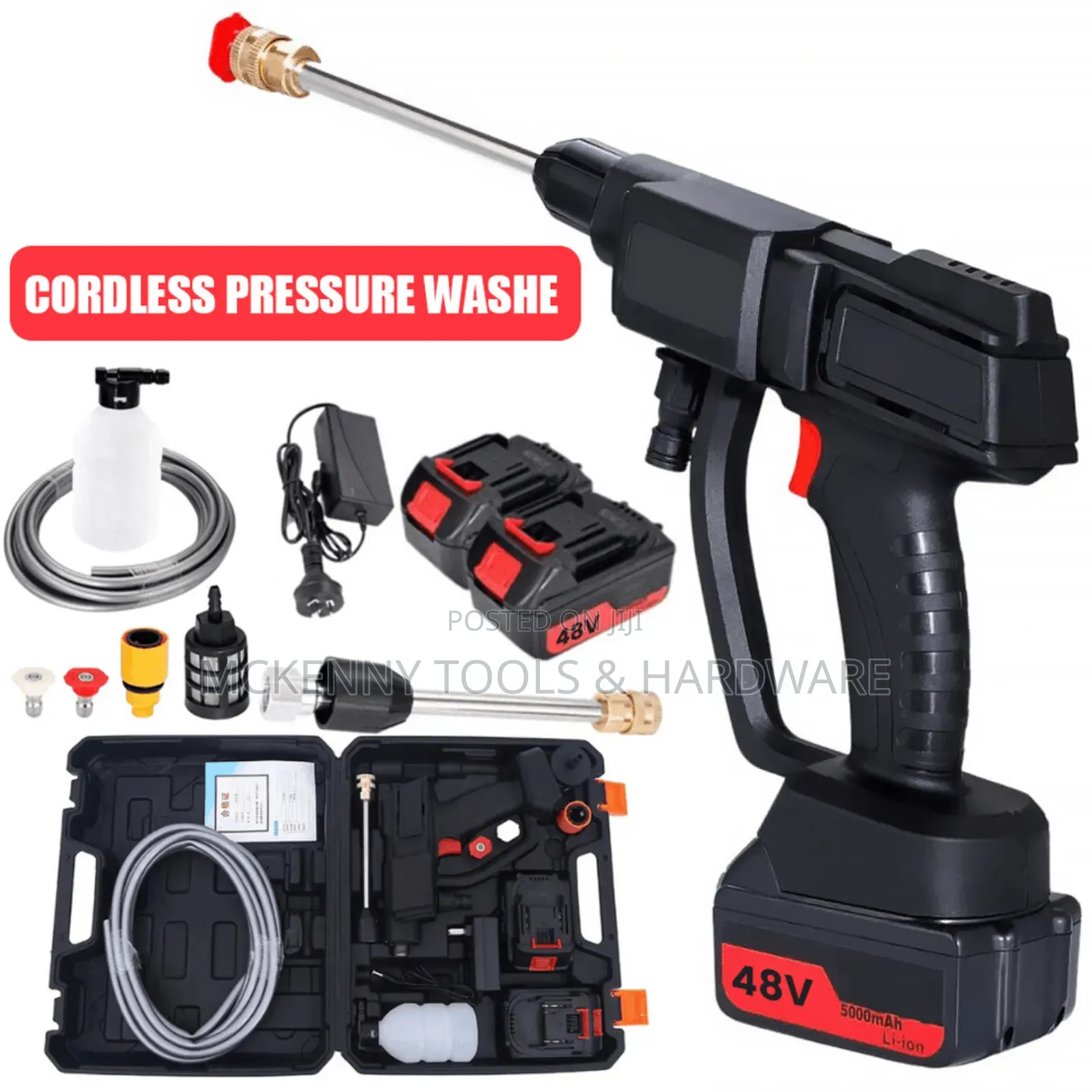 Cordless High Pressure Washer With 2 Batteries