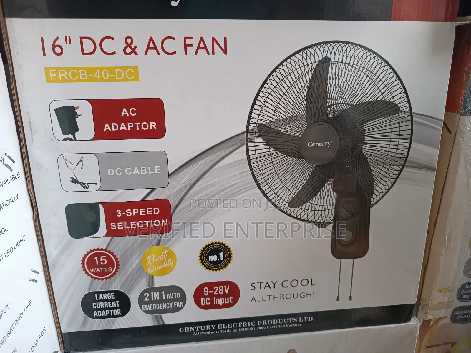 Century Inverter Wall Fan - 16 Inches