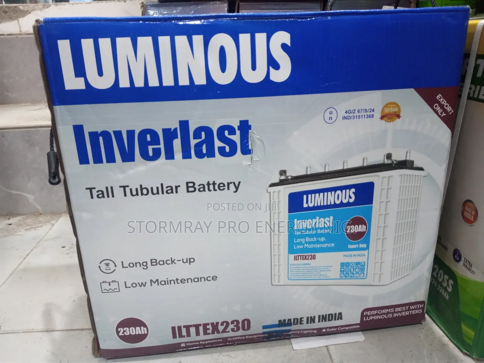 230ah Luminous Inverlast Tubular Battery