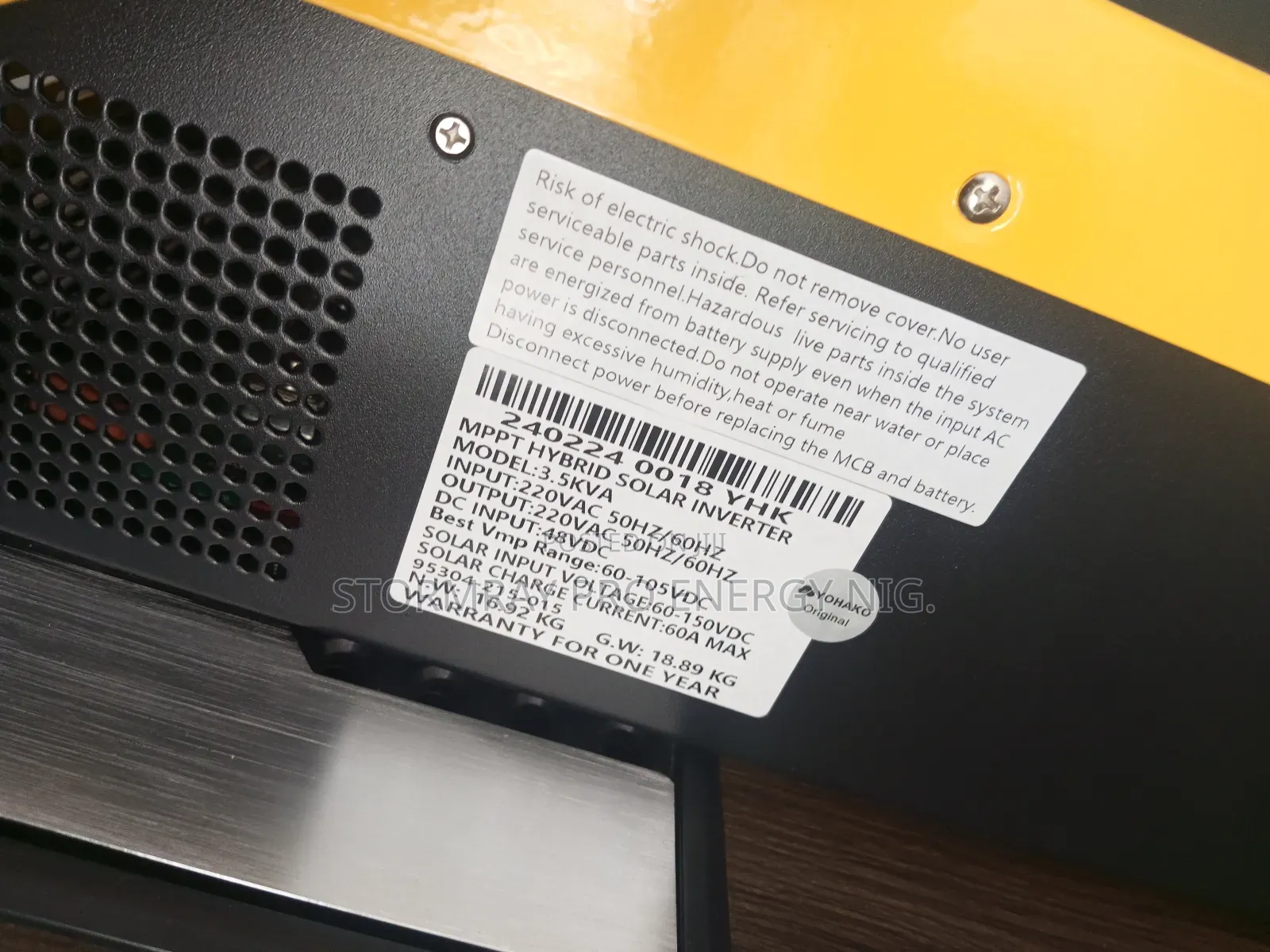 5KVA Yohako Hybrid Inverter
