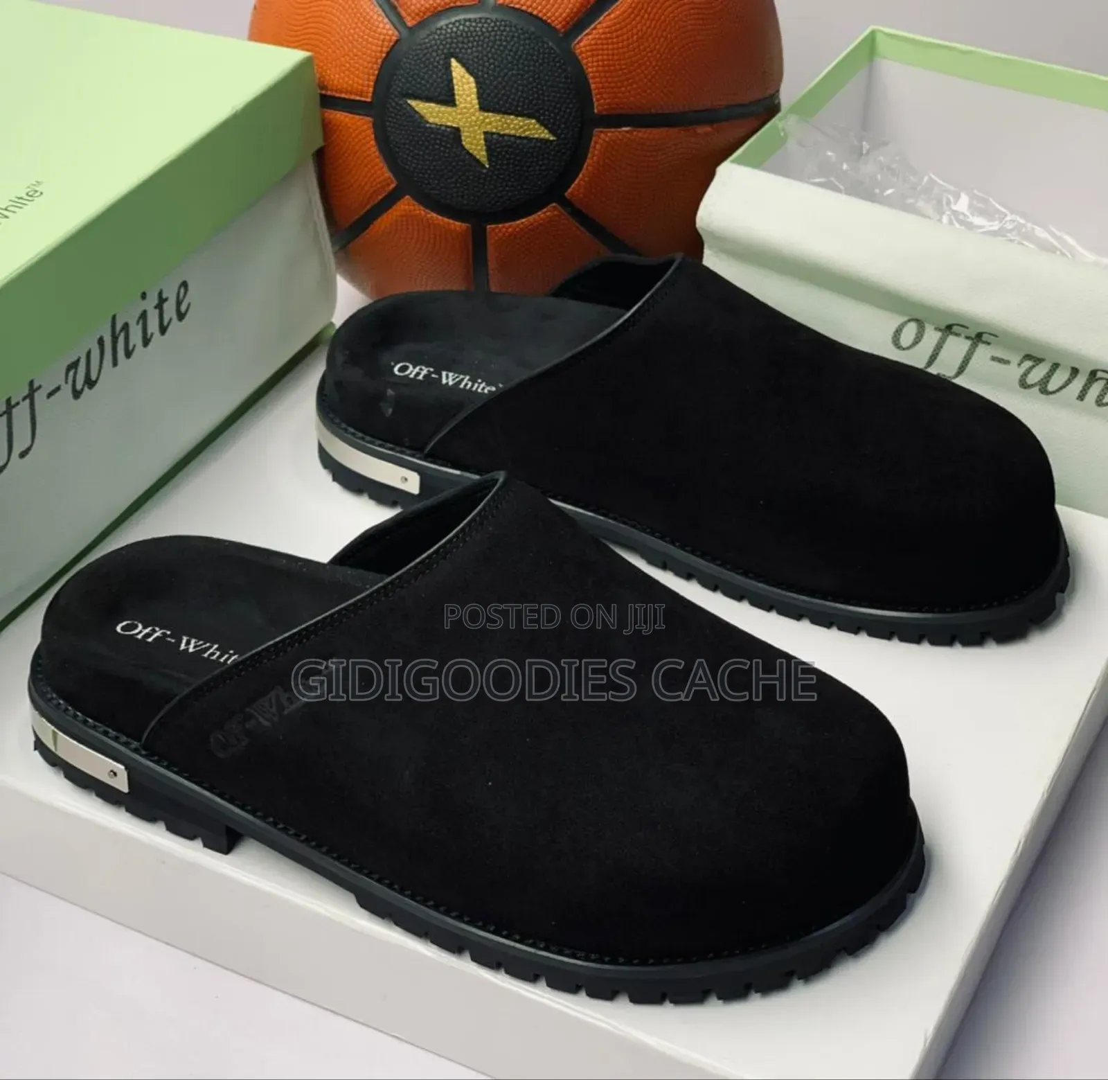 Off-White Luxury Suede Mules
