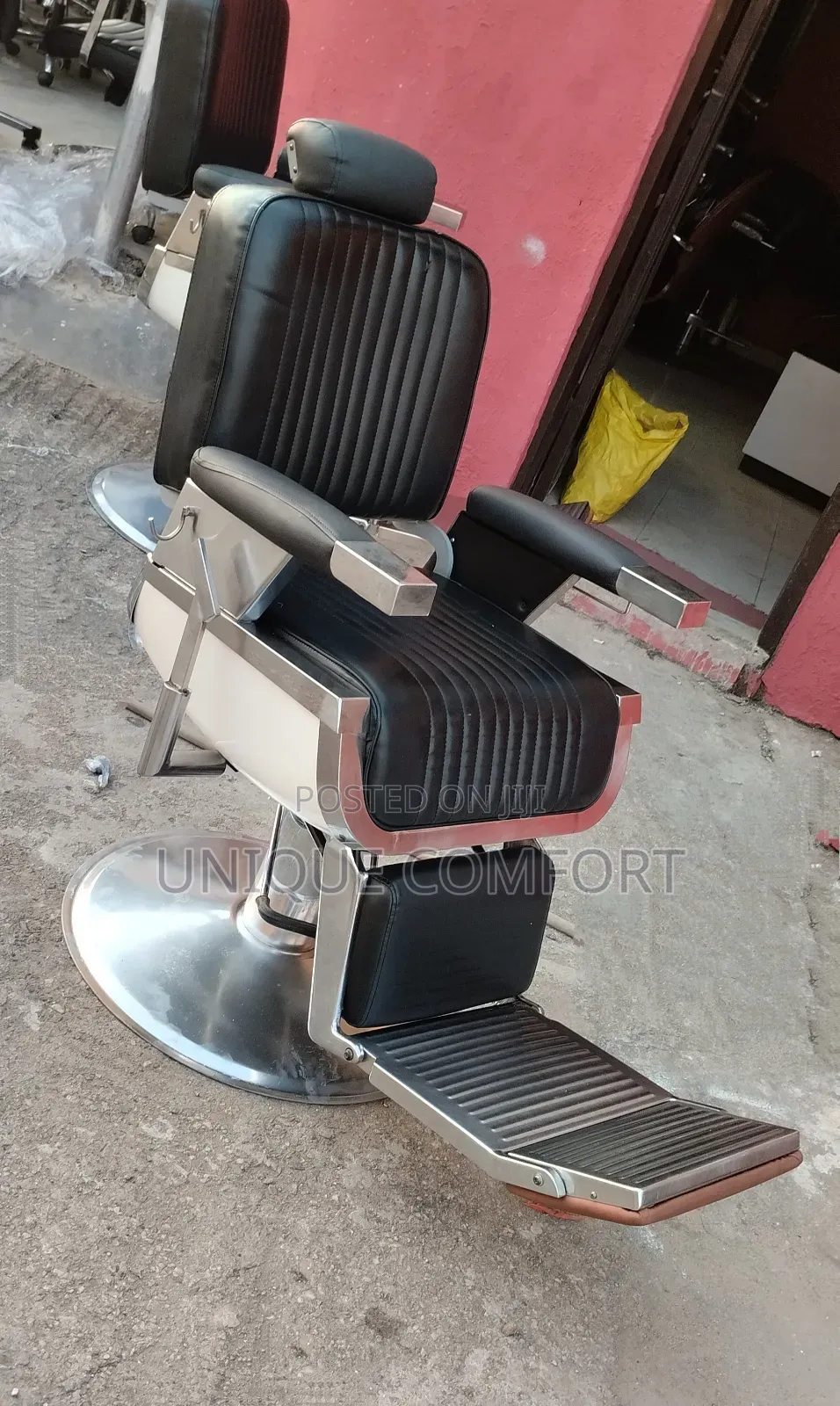American Executive Recliner Rolling Salon Barber Chair