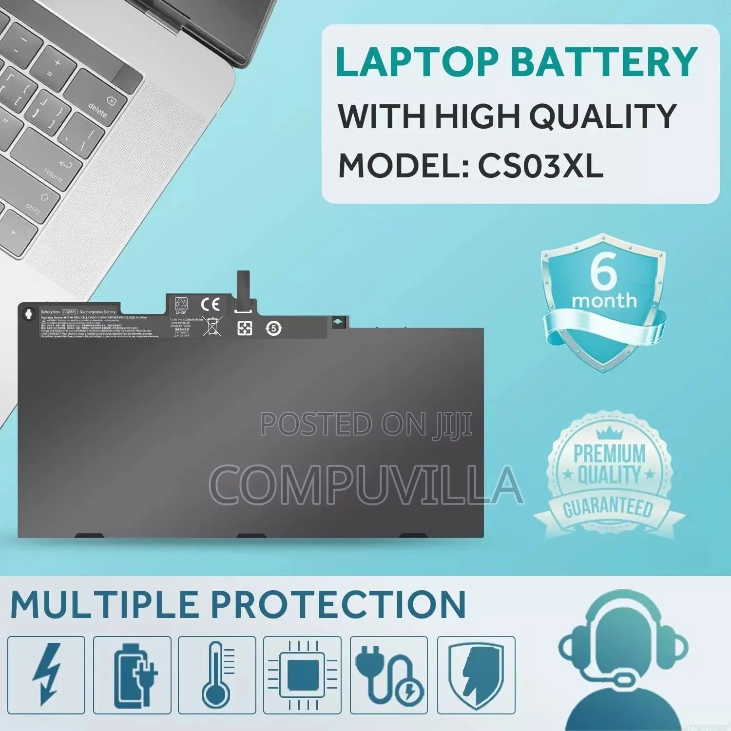 CSO3XL Original Battery for HP Elitebook 840 G3