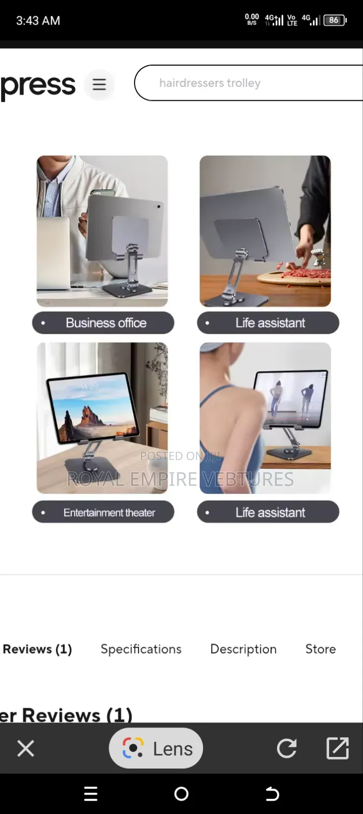 360 Swivet Tablet Holder Stand
