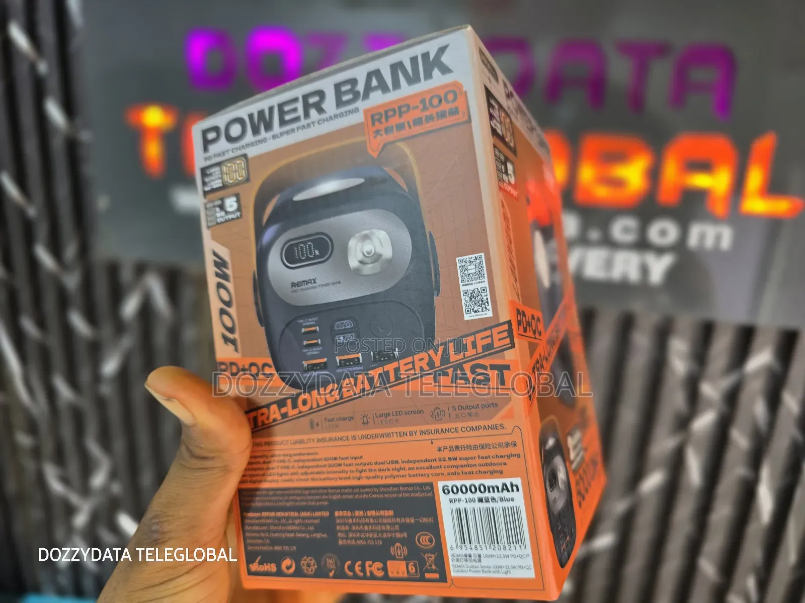 Remax 60000mah 100w RPP-100 Super Fast Charge Powerbank