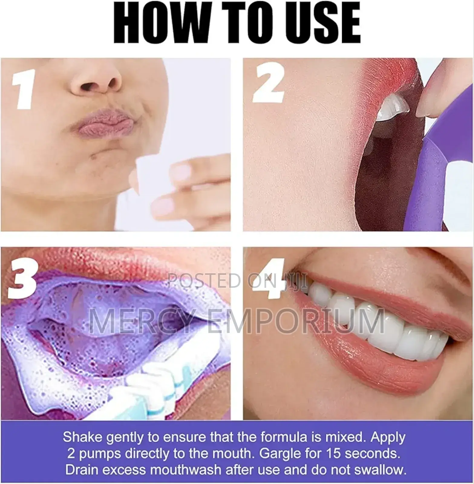 Teeth Whitening V34 Purple Toothpaste.Color Corrector