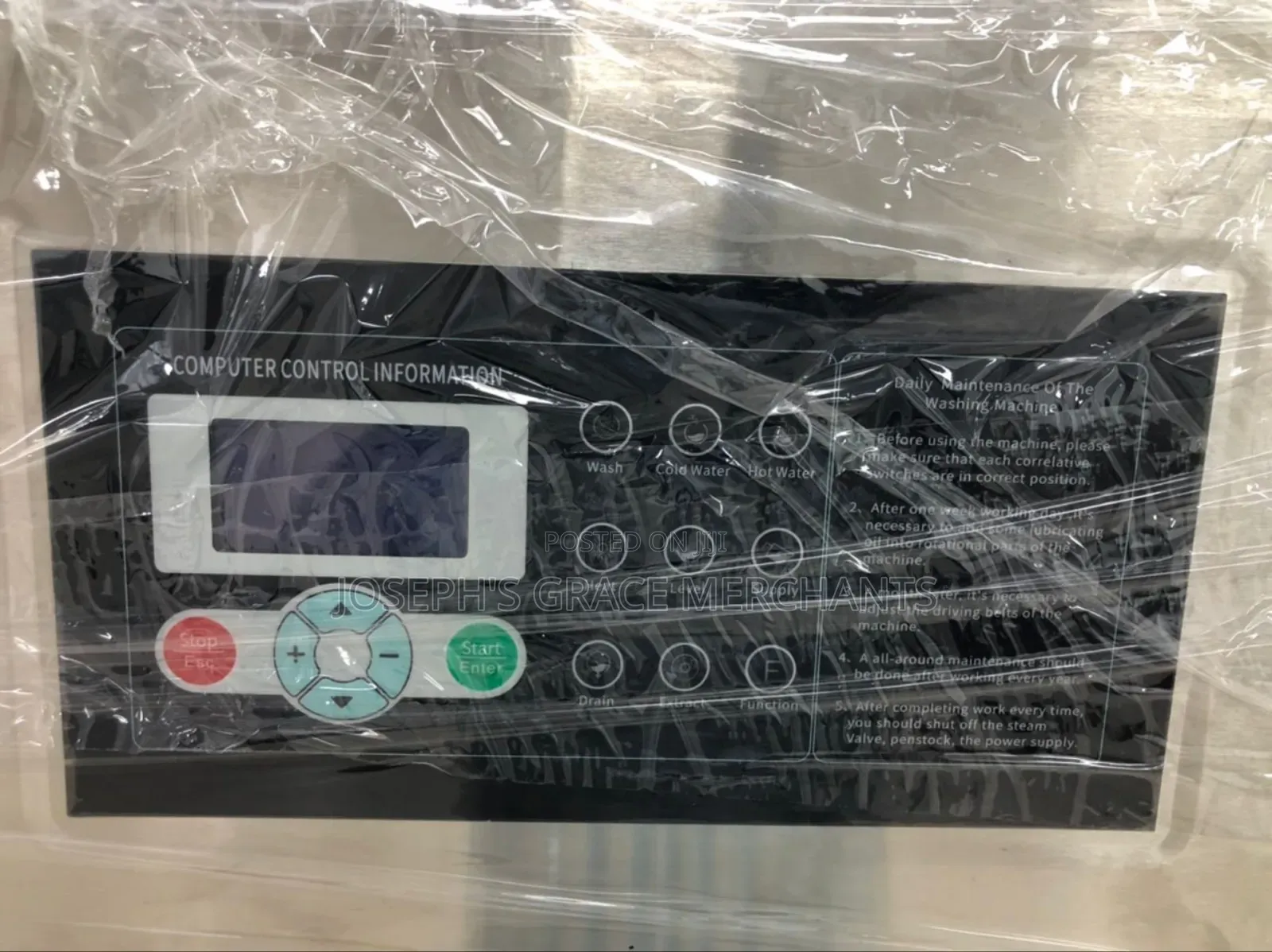 25kg Industrial Washer Extract Machine 304 Stainless. 380v