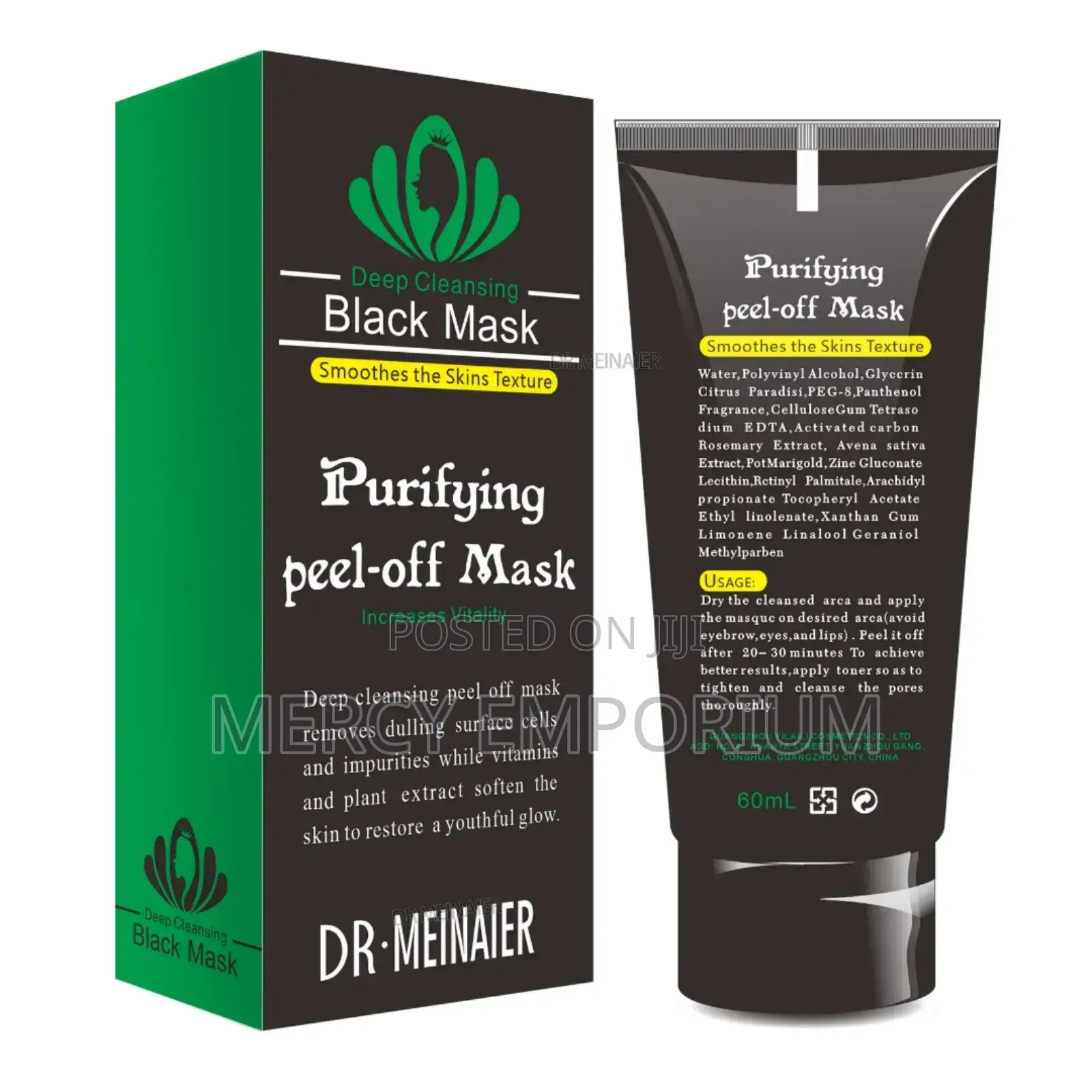 Face Peel Off Mask. Black Deep Cleaning Mask