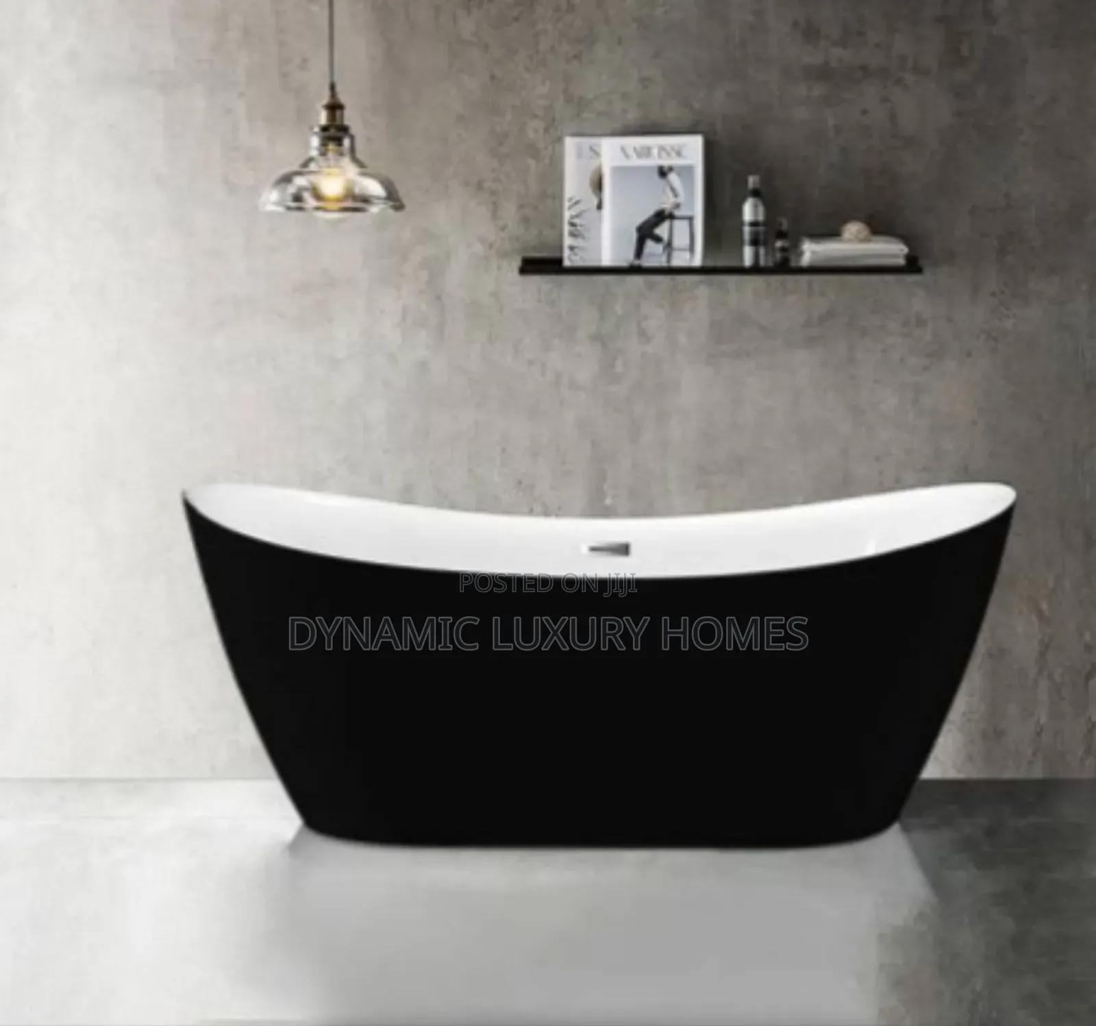 Executive Luxury Black and White Bathtub