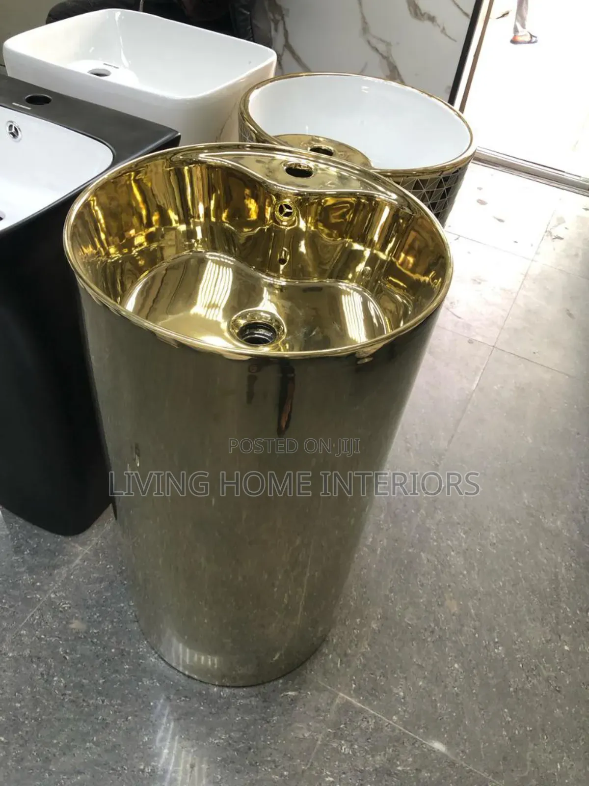 New Ideal Golden Free Standing Wash Hand Basin