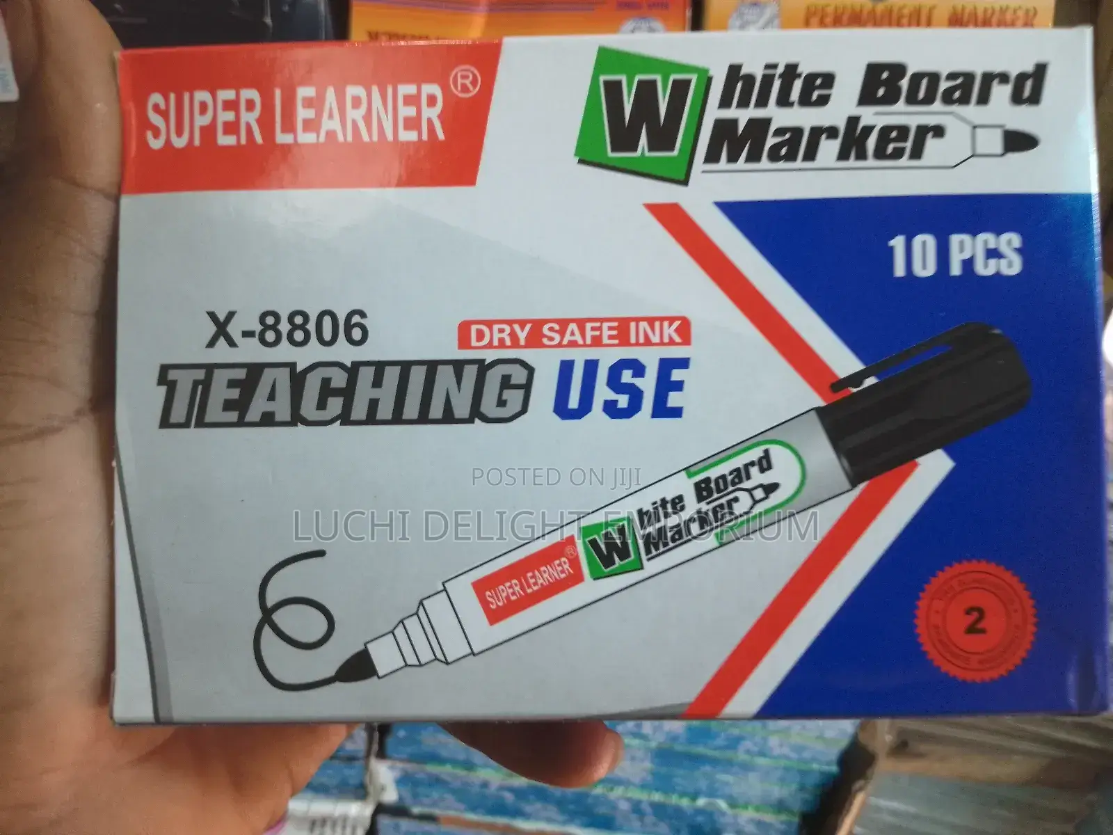 Whiteboard Marker Mixed Colors - 10 Pieces (Temporary)